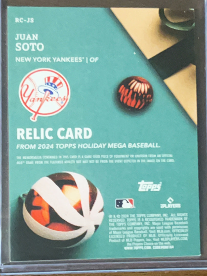 2024 Topps Holiday Mega Baseball Juan Soto #RC-JS Relic Game-Used Memorabilia