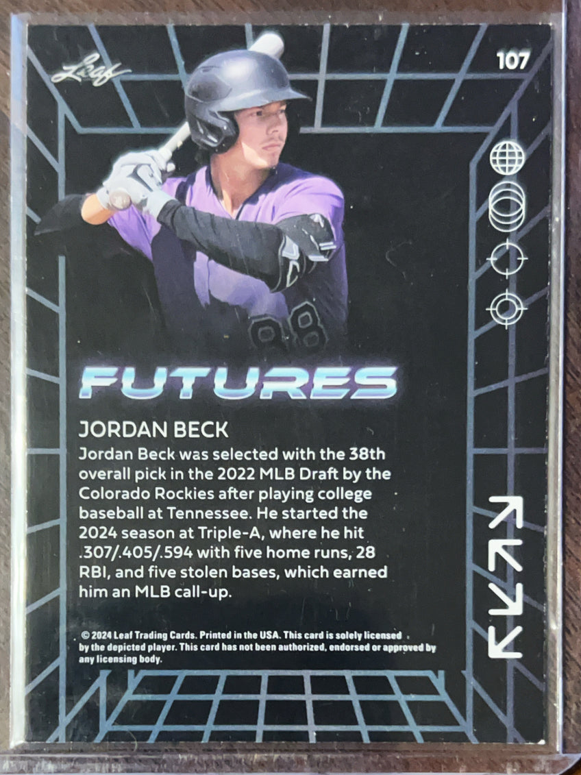 2024 Leaf Futures Jordan Beck #107 /249