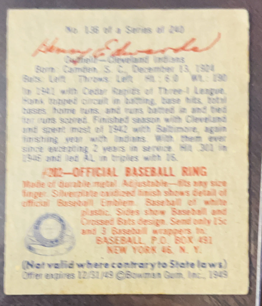 1949 Bowman Hank Edwards #136