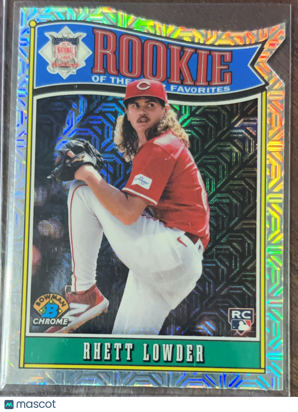 2025 Bowman Chrome ROY Rhett Lowder #ROY-11 Mega Box Mojo Refractor RC