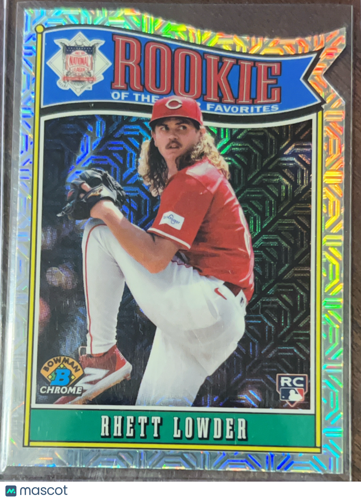 2025 Bowman Chrome ROY Rhett Lowder #ROY-11 Mega Box Mojo Refractor RC