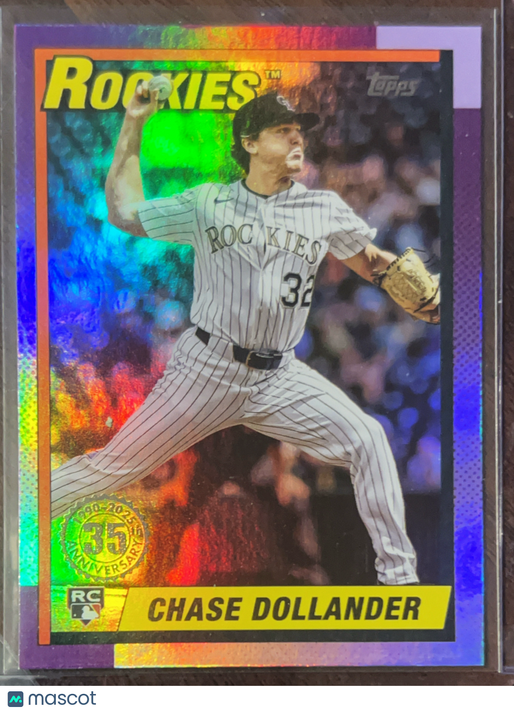 2025 Topps Silver Pack Chrome Chase Dollander #U90-50 Purple Refractor RC