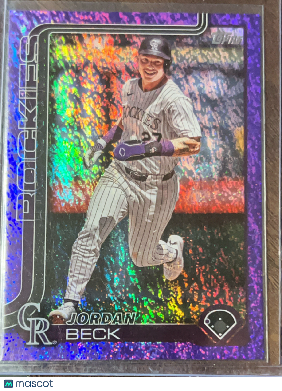 2025 Topps Series One Jordan Beck #139 Purple Foilboard
