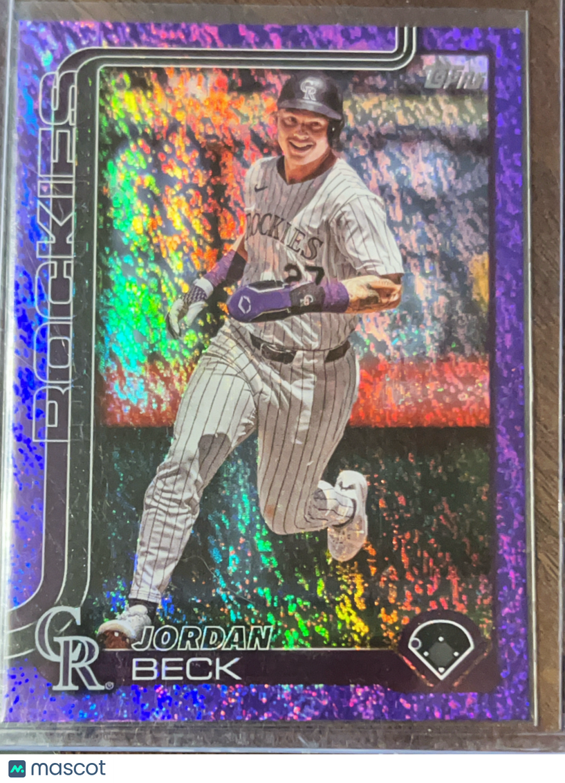 2025 Topps Series One Jordan Beck #139 Purple Foilboard