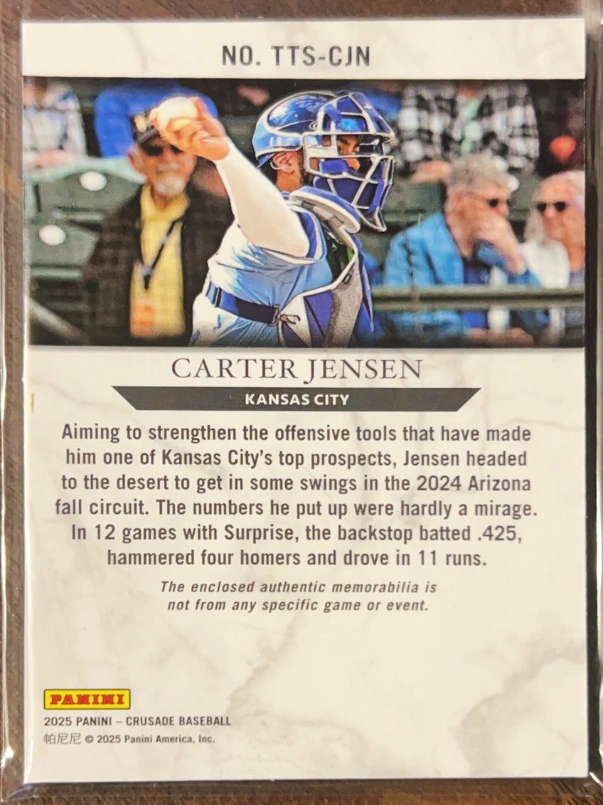 2025 Panini Crusade Carter Jensen #TTS-CJN Memorabilia Tools of the Trade