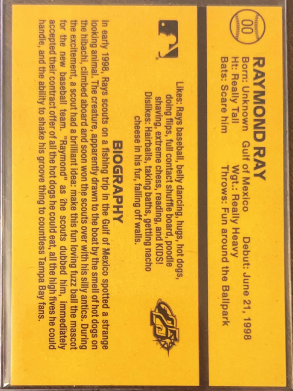 1998 Tampa Bay Devil Rays Fan Series Raymond #00