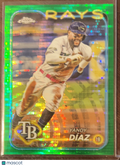 2024 Topps Chrome Yandy Díaz #107 Green Sonar Refractor