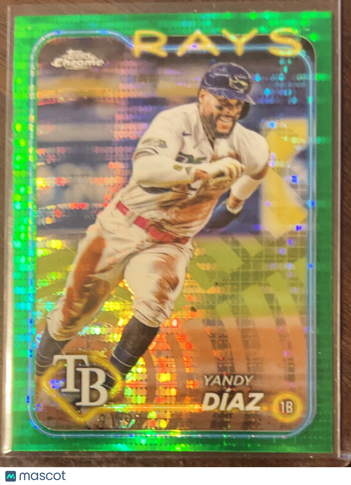 2024 Topps Chrome Yandy Díaz #107 Green Sonar Refractor