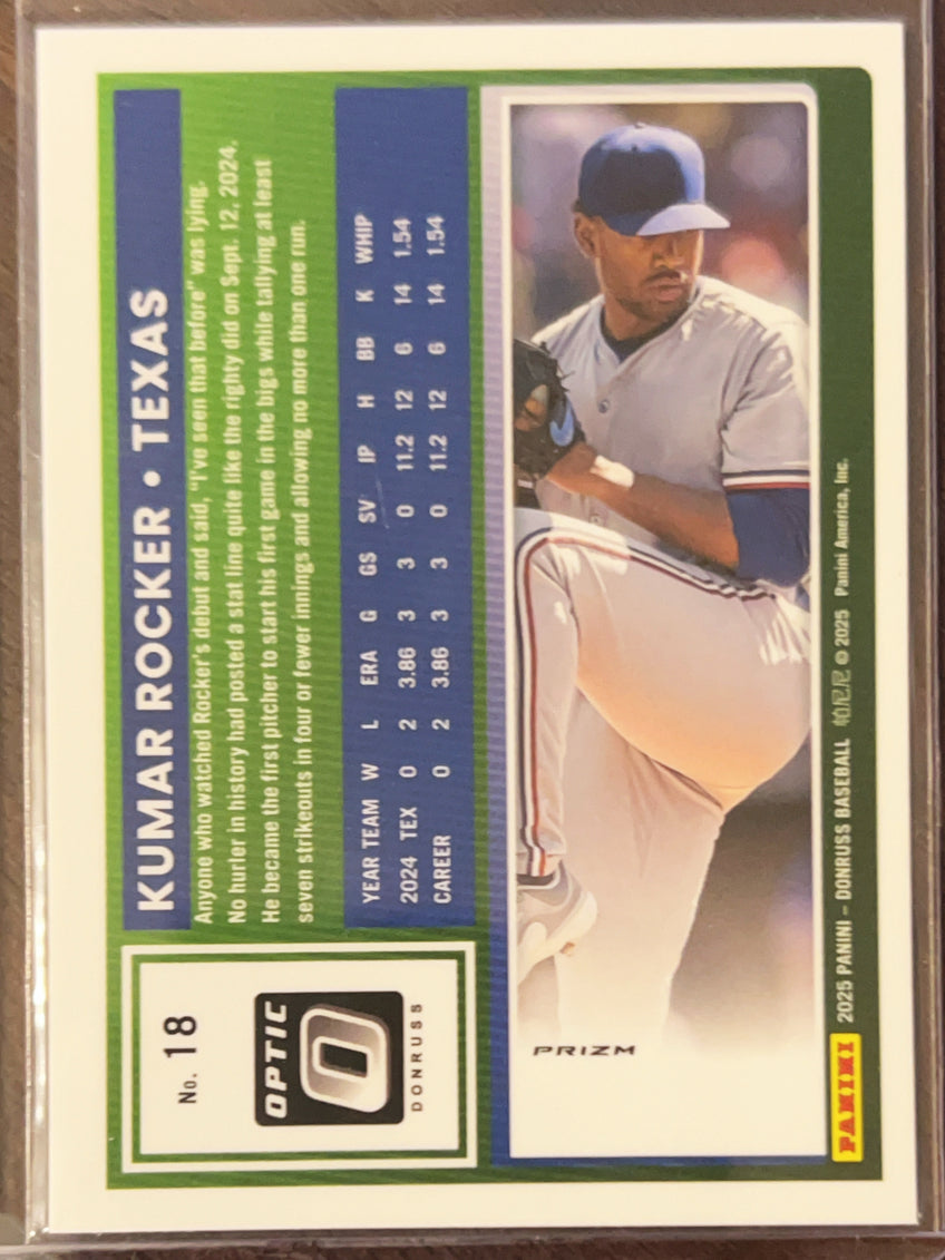 2025 Panini Donruss Optic Kumar Rocker #18 Prizm