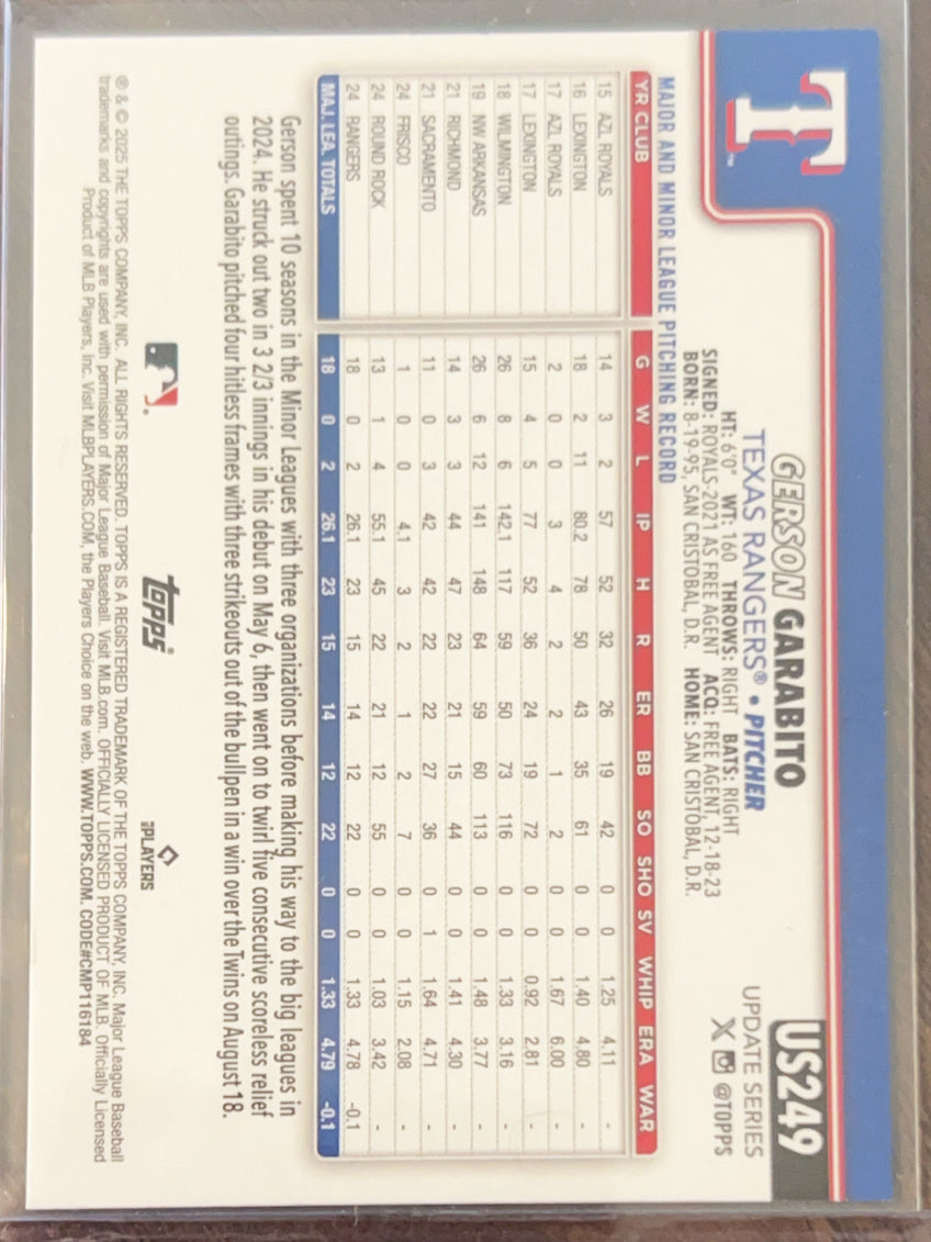 2024 Topps Update Series Gerson Garabito #US249 RC