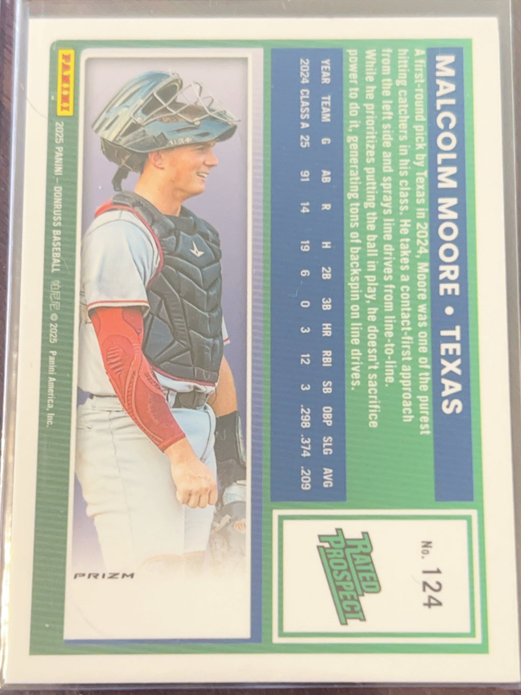 2025 Panini Donruss Optic Prizm Malcolm Moore #124 Black Disco