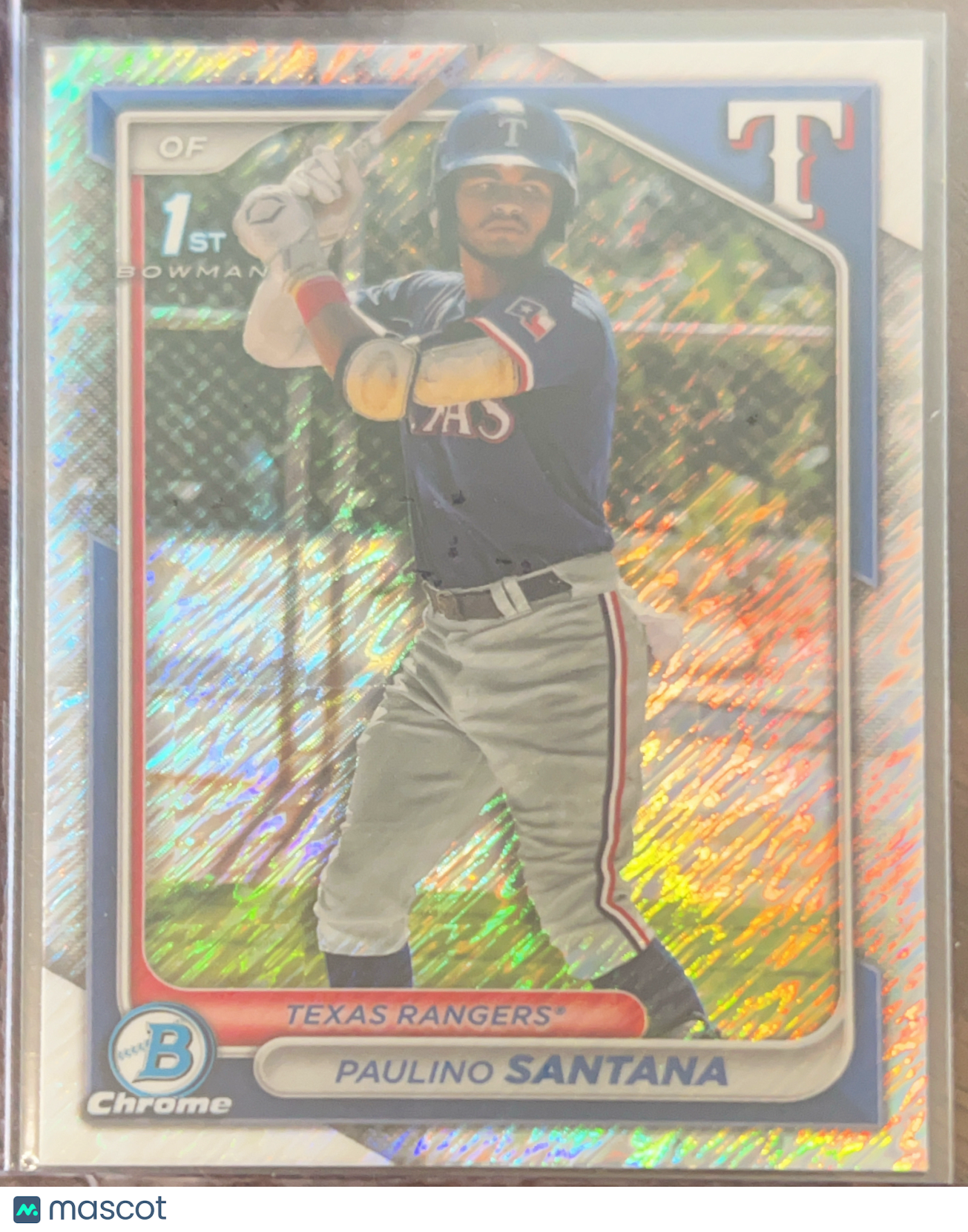 2024 Bowman Chrome Paulino Santana #BCP-245 Shimmer 1st Bowman