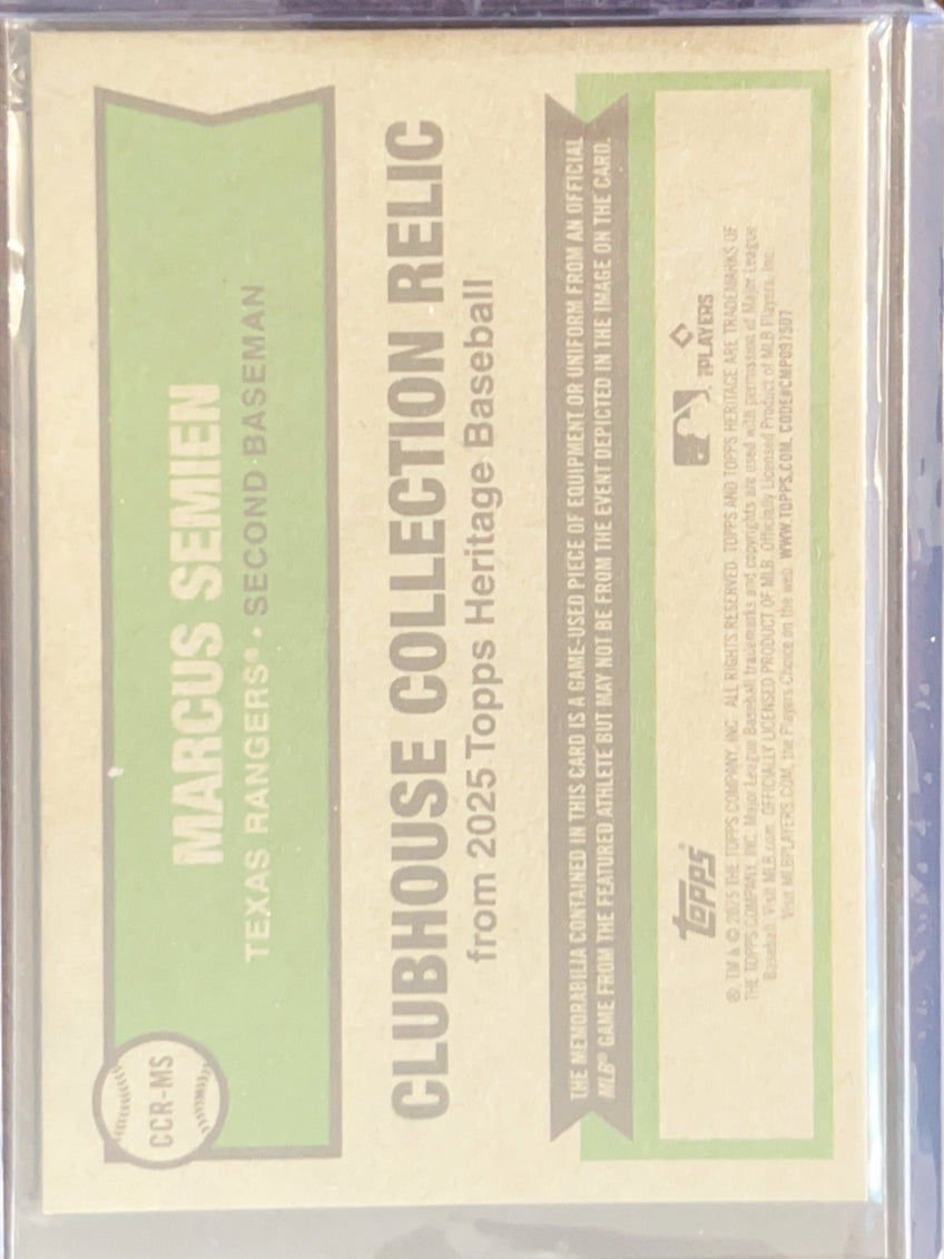 2025 Topps Heritage Clubhouse Collection Marcus Semien #CCR-MS