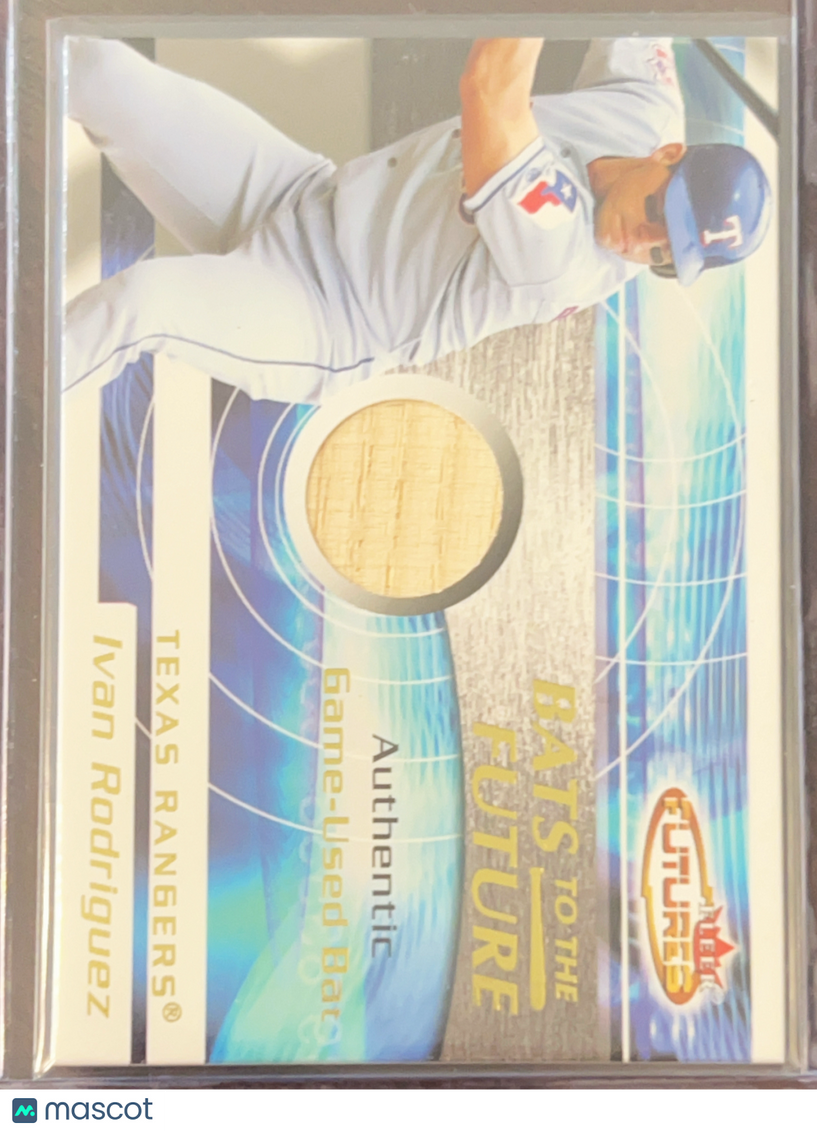 2001 Fleer Futures Bats to the Future Ivan Rodriguez Authentic Game-Used Bat