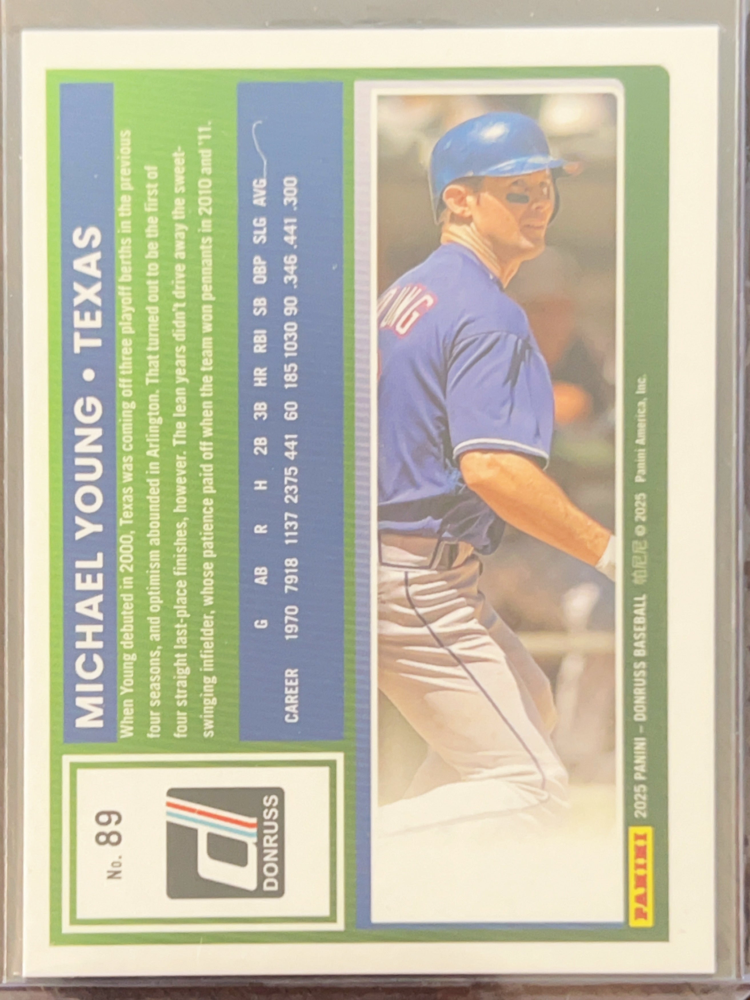2025 Panini Donruss Baseball Michael Young #89 Holo