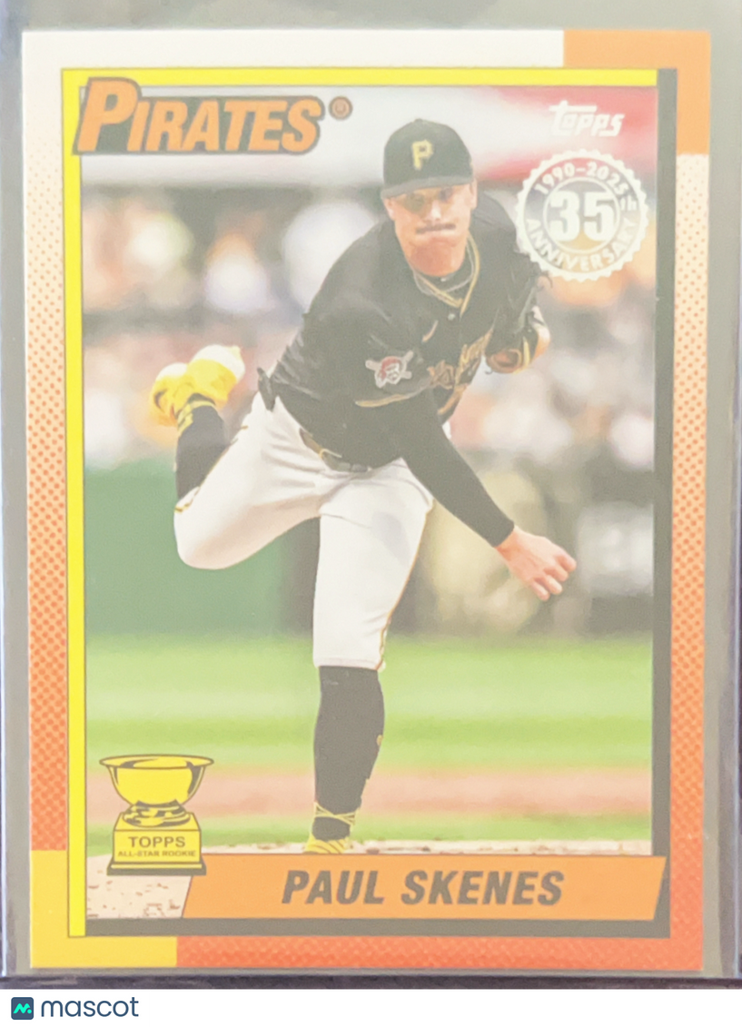 2025 Topps 1990 Topps Baseball Paul Skenes #T90-63 Orange Border