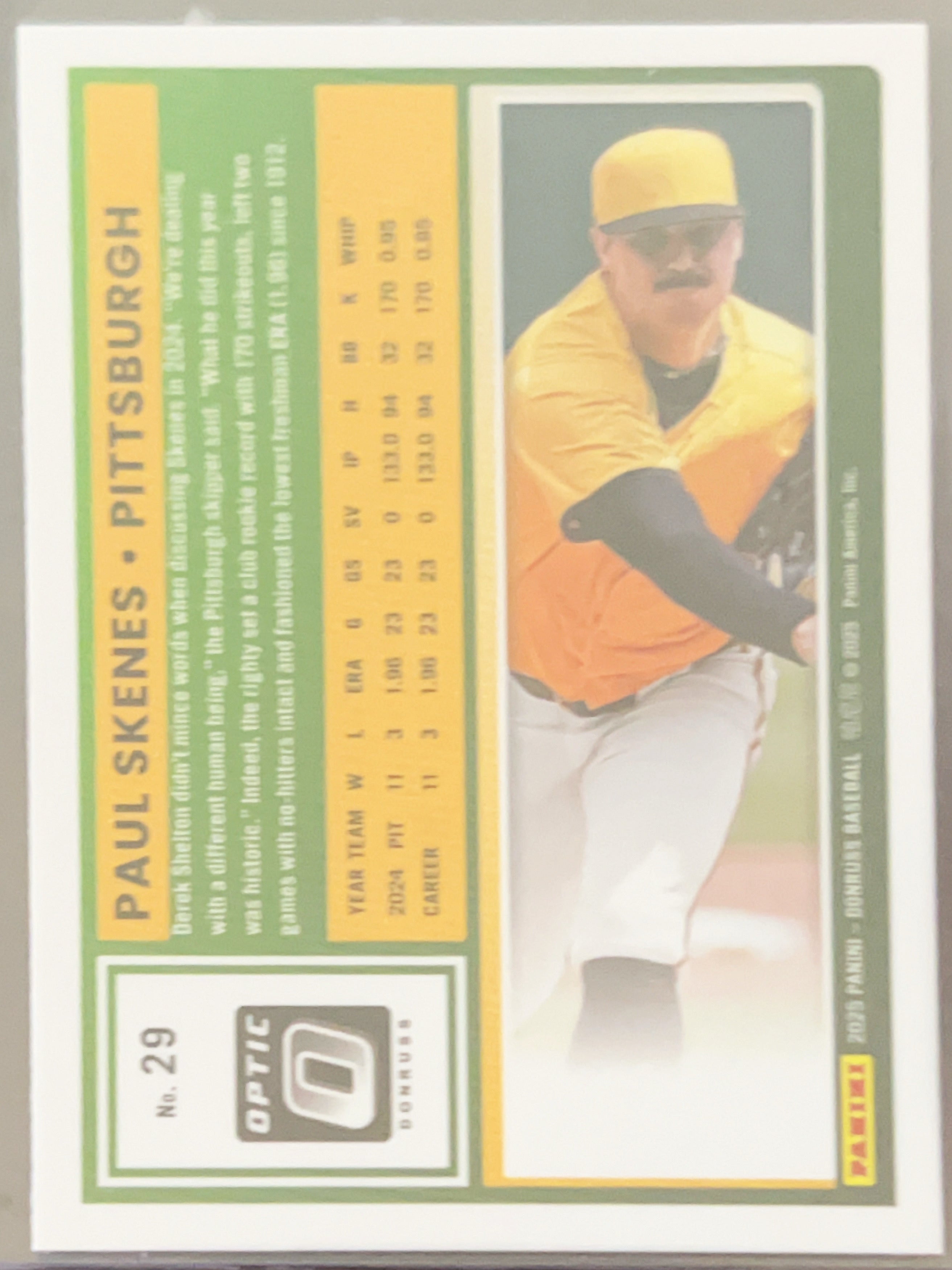 2025 Panini Donruss Optic Paul Skenes #29