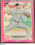 2022 Topps Chrome Zach Thompson #30 Pink Refractor RC