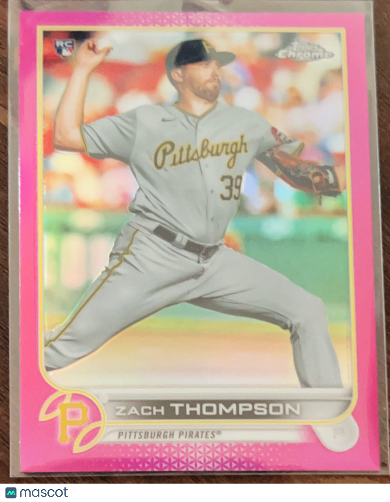 2022 Topps Chrome Zach Thompson #30 Pink Refractor RC
