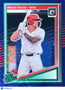 2025 Panini Donruss Optic Prizm Brady House #150 Blue Velocity Rated Prospect