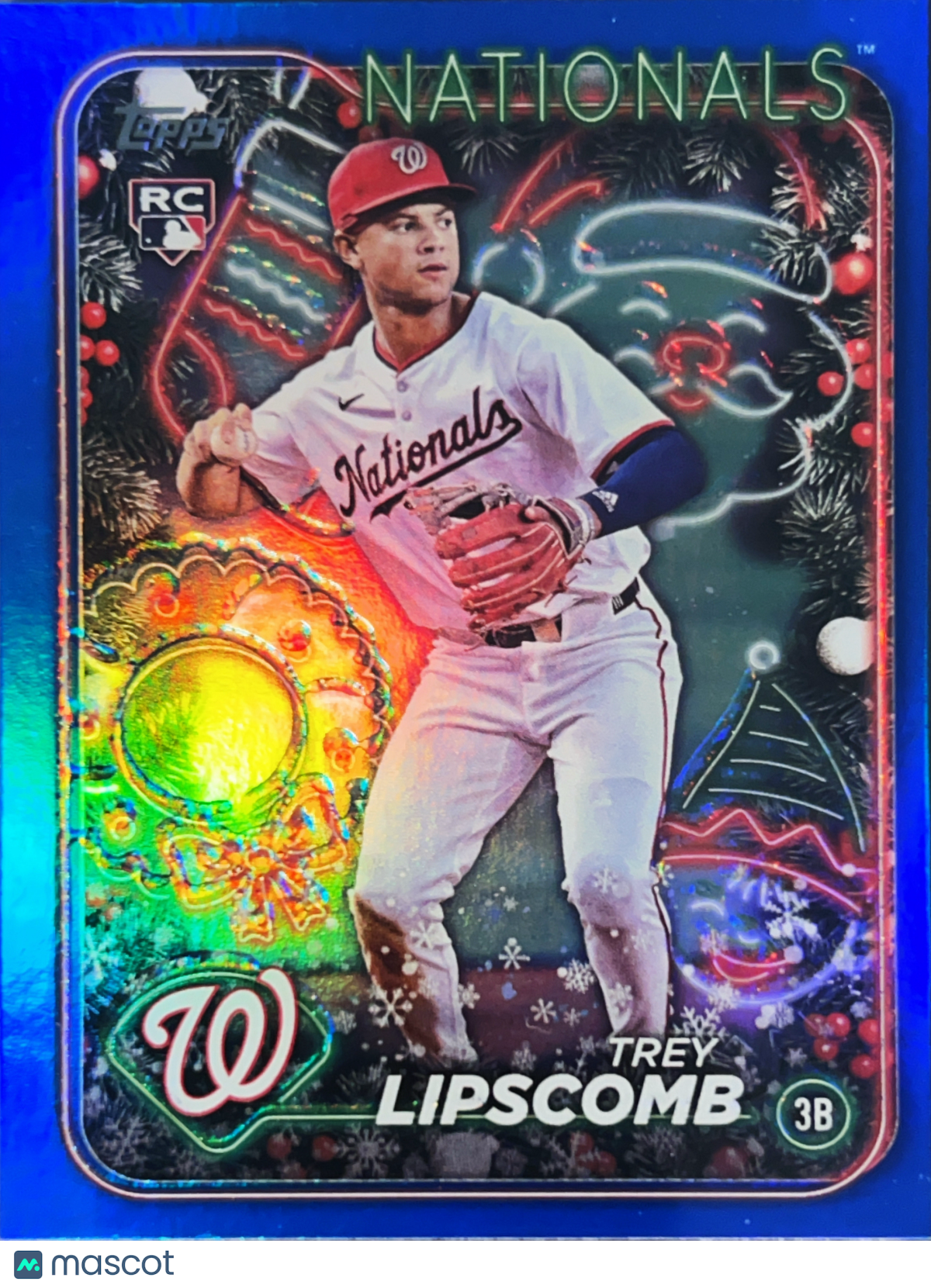 2024 Topps Holiday Trey Lipscomb #H91 Blue Glitter RC