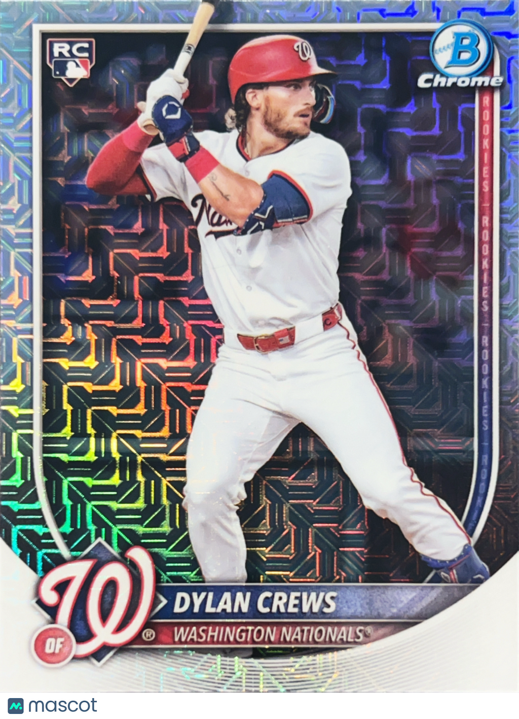 2025 Topps Bowman Chrome Dylan Crews #42 Mojo Refractor RC