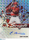 2022 Panini Mosaic Prizm Scripts Cody Wilson #SC-CW Silver Auto