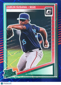 2025 Panini Donruss Optic Prizm Jarlin Susana #140 Blue Velocity Rated Prospect