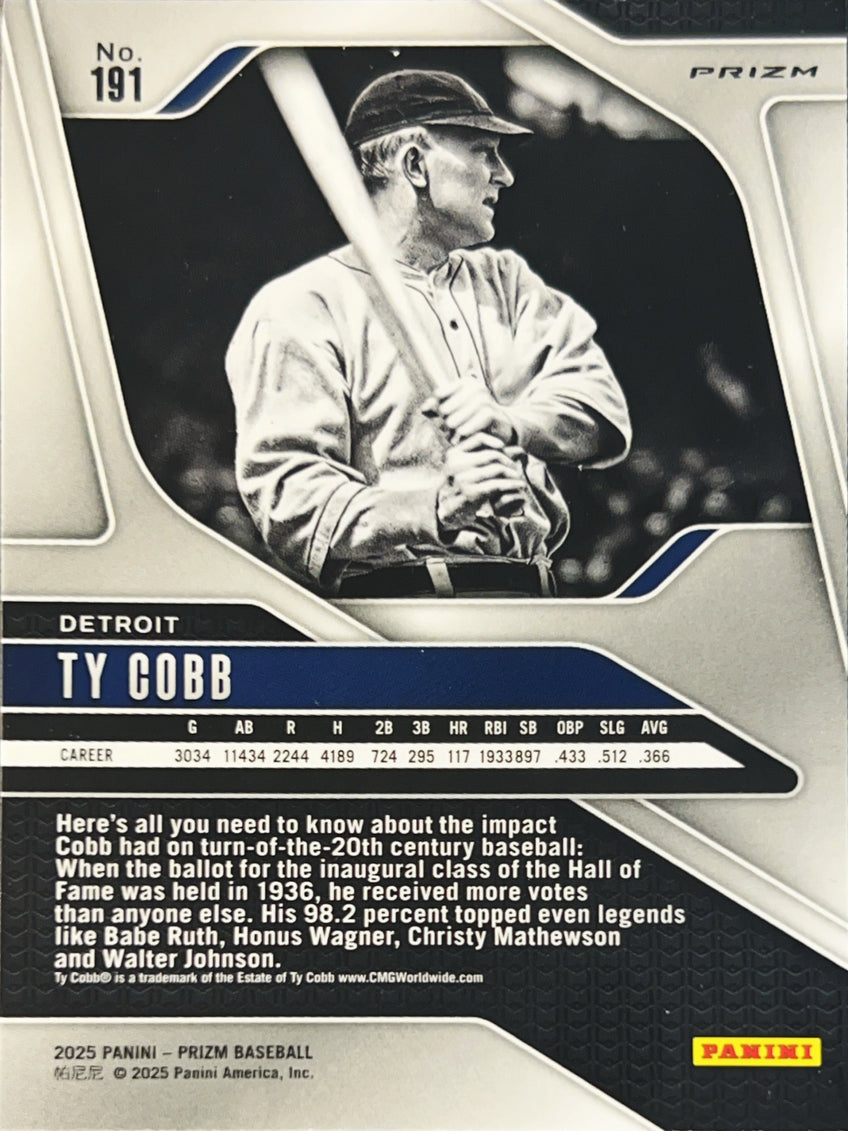 2025 Panini Prizm Baseball Ty Cobb #191 Silver