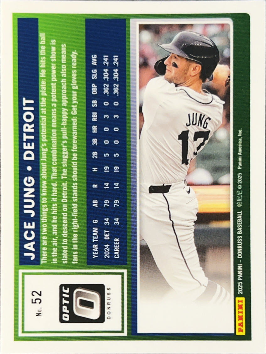 2025 Panini Donruss Optic Jace Jung #52