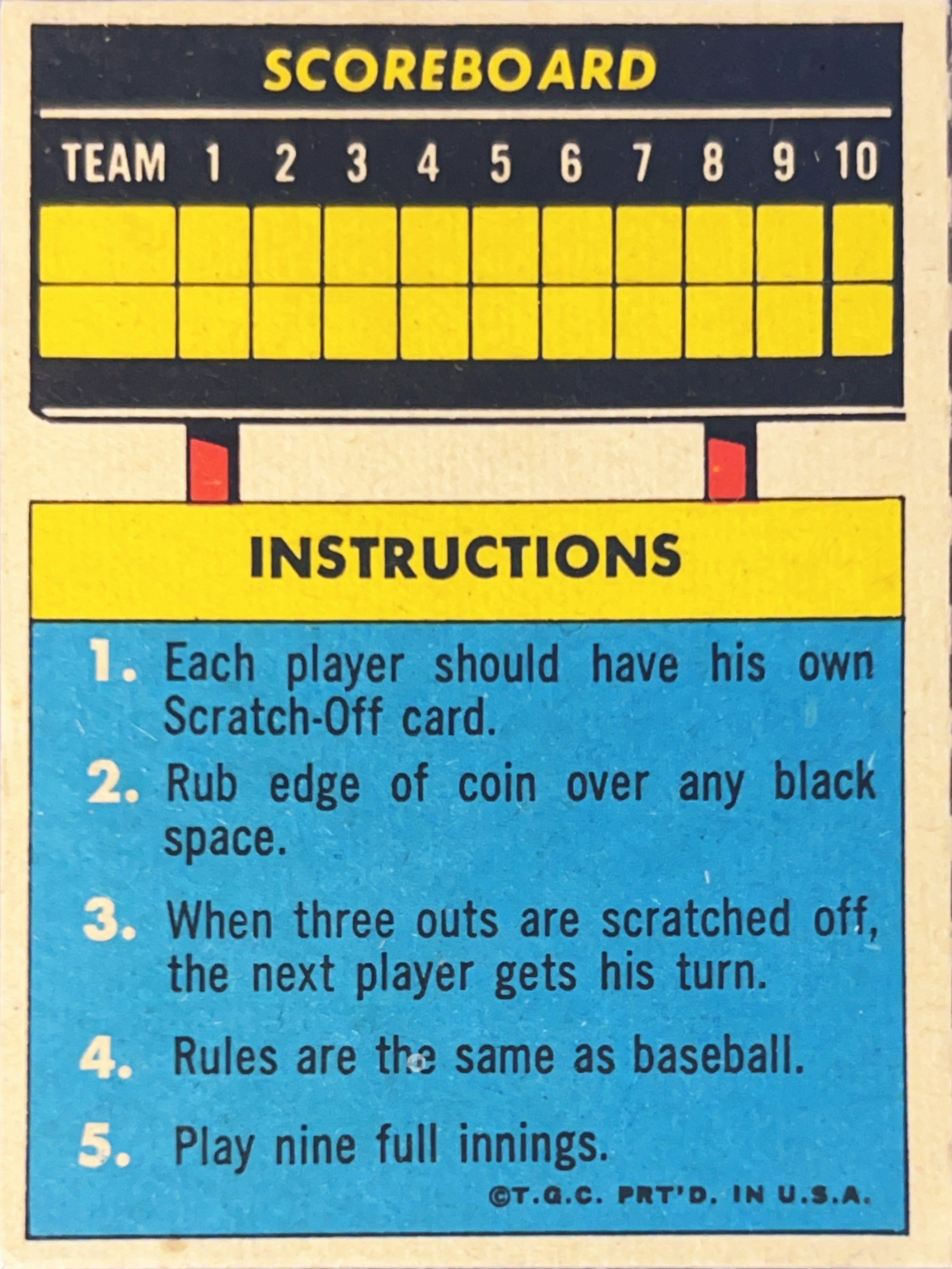 1970 Topps Scratch Offs Al Kaline