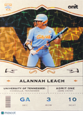 2026 Onit Tennessee Lady Vols Softball Alannah Leach #GA-1 Gold Shimmer