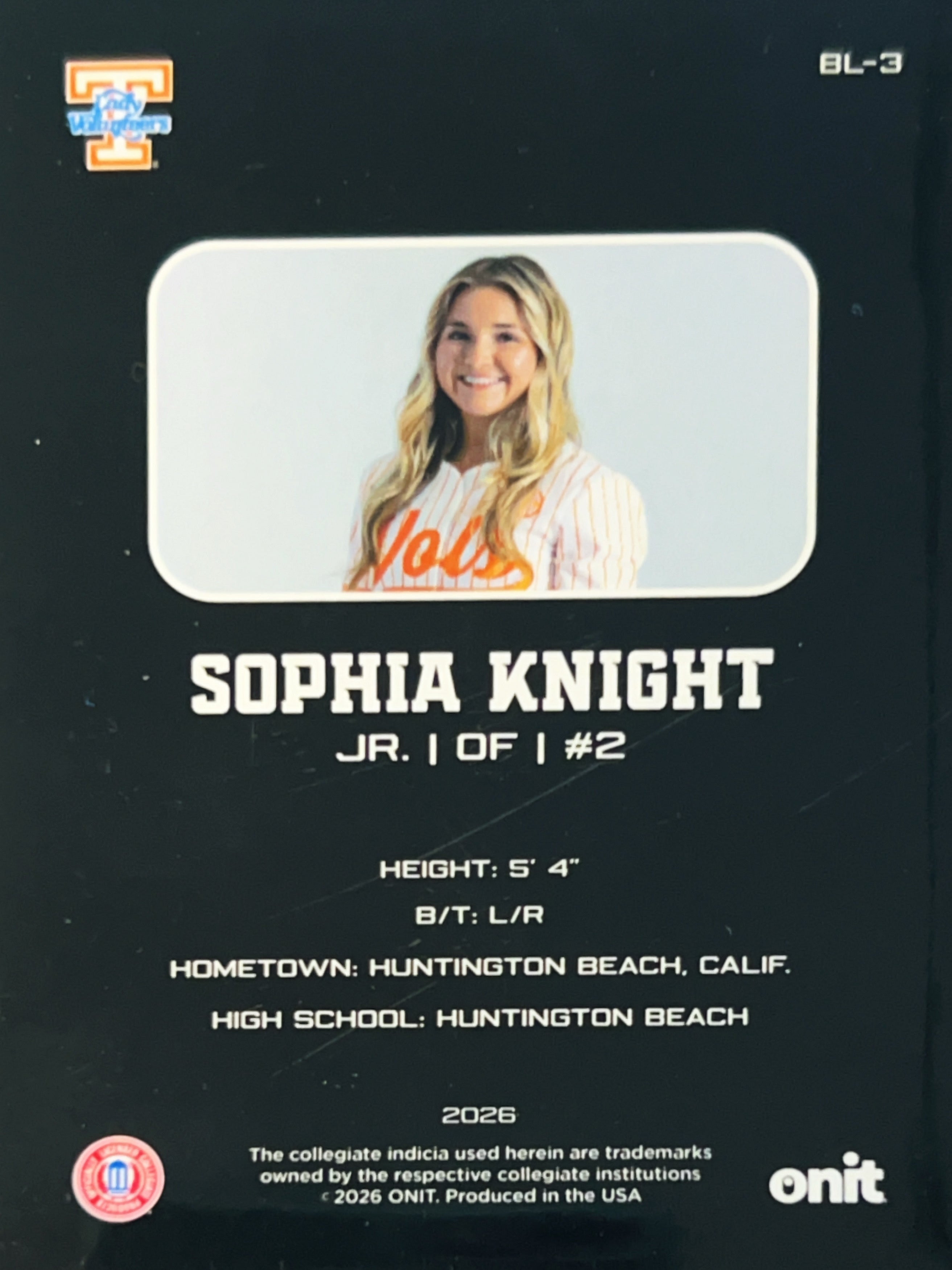 2026 ONIT Blackout Edition Sophia Knight #BL-3