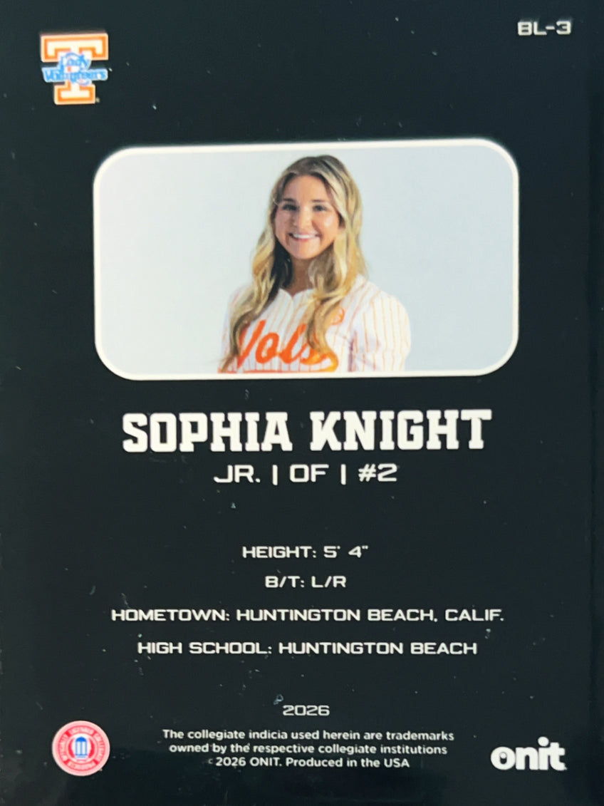 2026 ONIT Athlete Blackout Edition Sophia Knight #BL-3