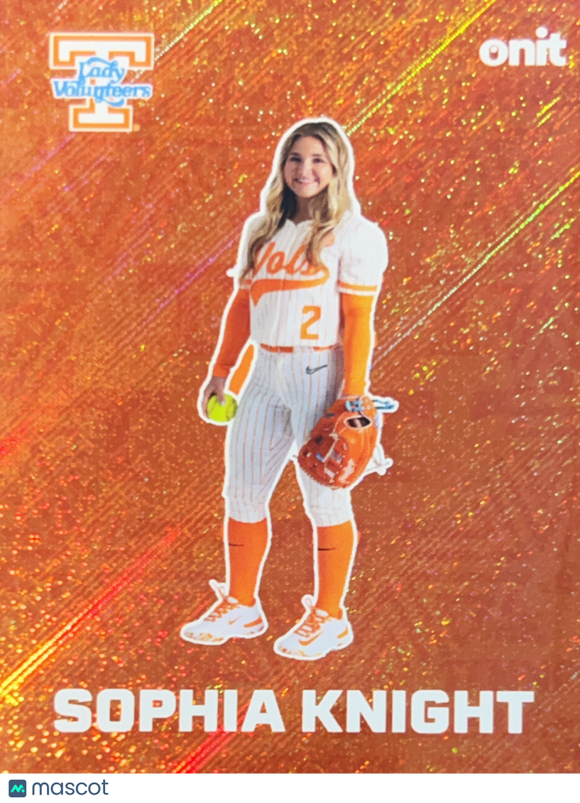 2026 ONIT Tennessee Lady Volunteers Softball Sophia Knight #F-7 Orange Sparkle