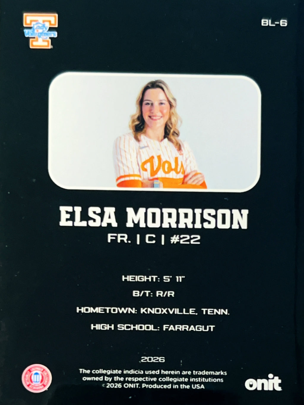 2026 ONIT Blackout Edition Elsa Morrison #BL-6