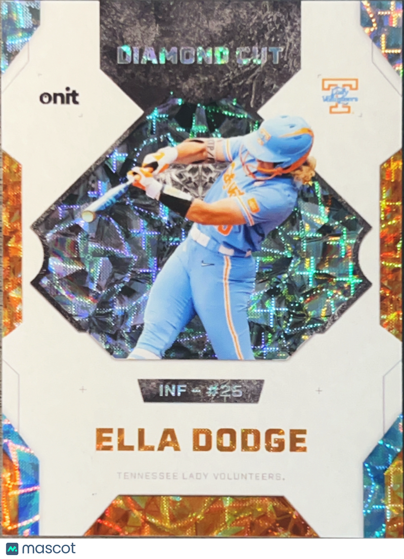 2020 Onit Diamond Cut Ella Dodge #DC-1 Orange Cracked Ice