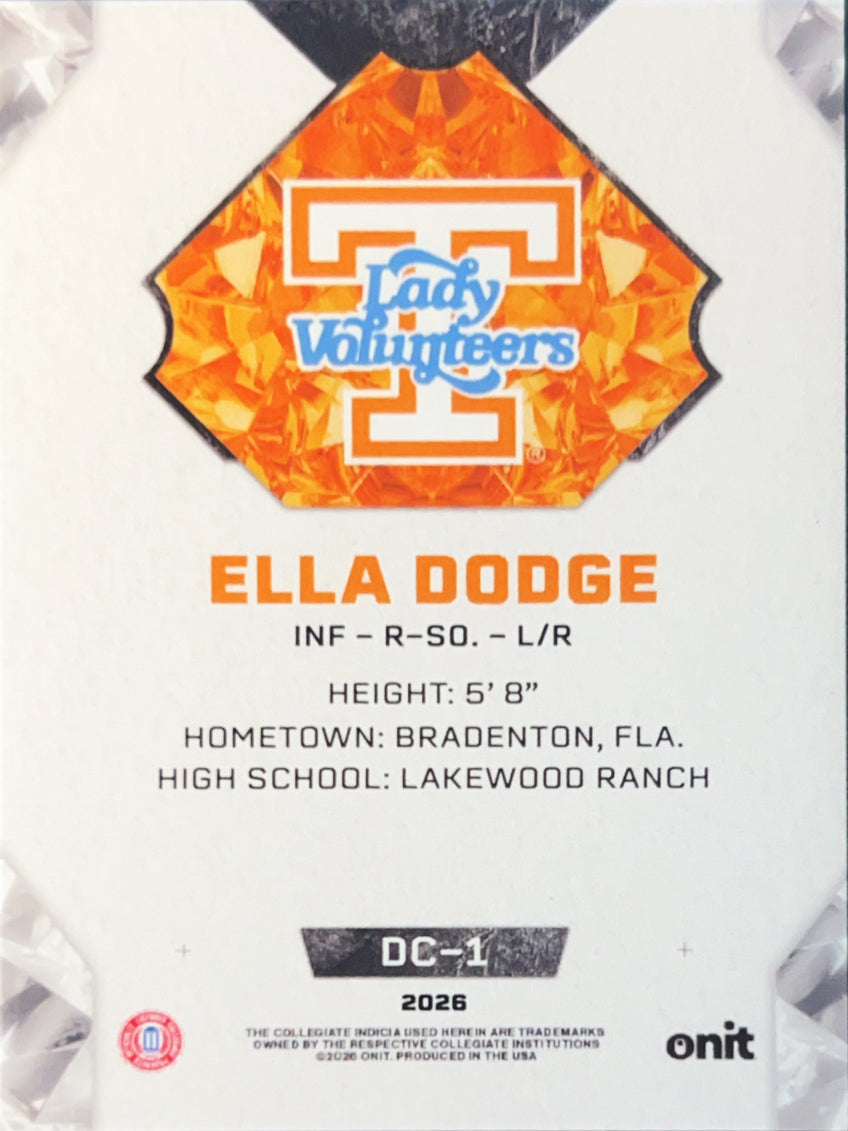 2026 ONIT Diamond Cut Ella Dodge #DC-1 Orange Cracked Ice
