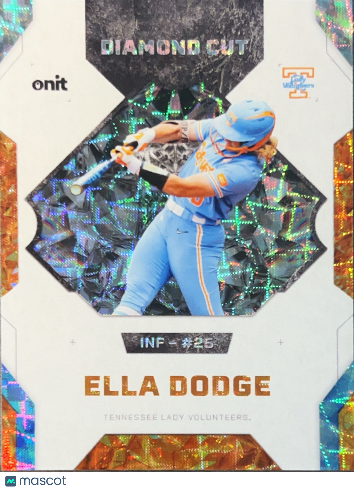 2026 Onit Diamond Cut Ella Dodge #DC-1 Orange Cracked Ice