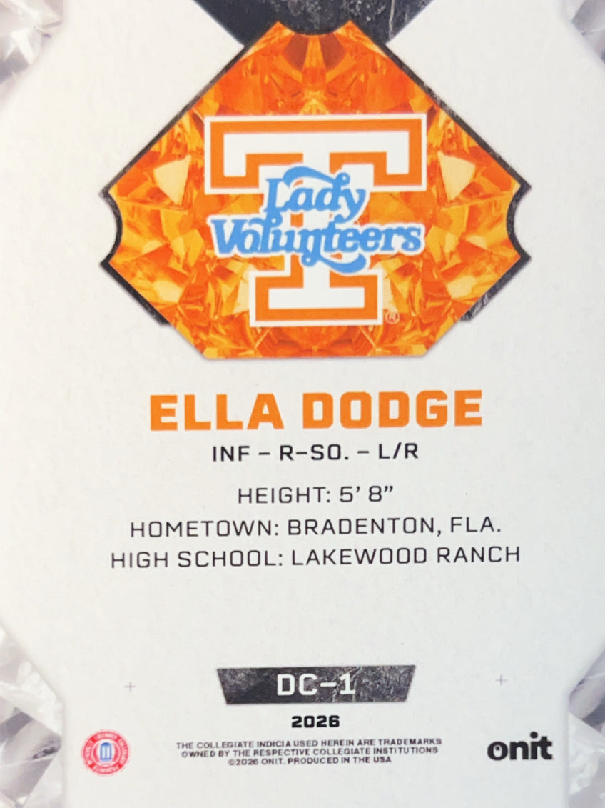 2026 Onit Diamond Cut Ella Dodge #DC-1 Orange Cracked Ice