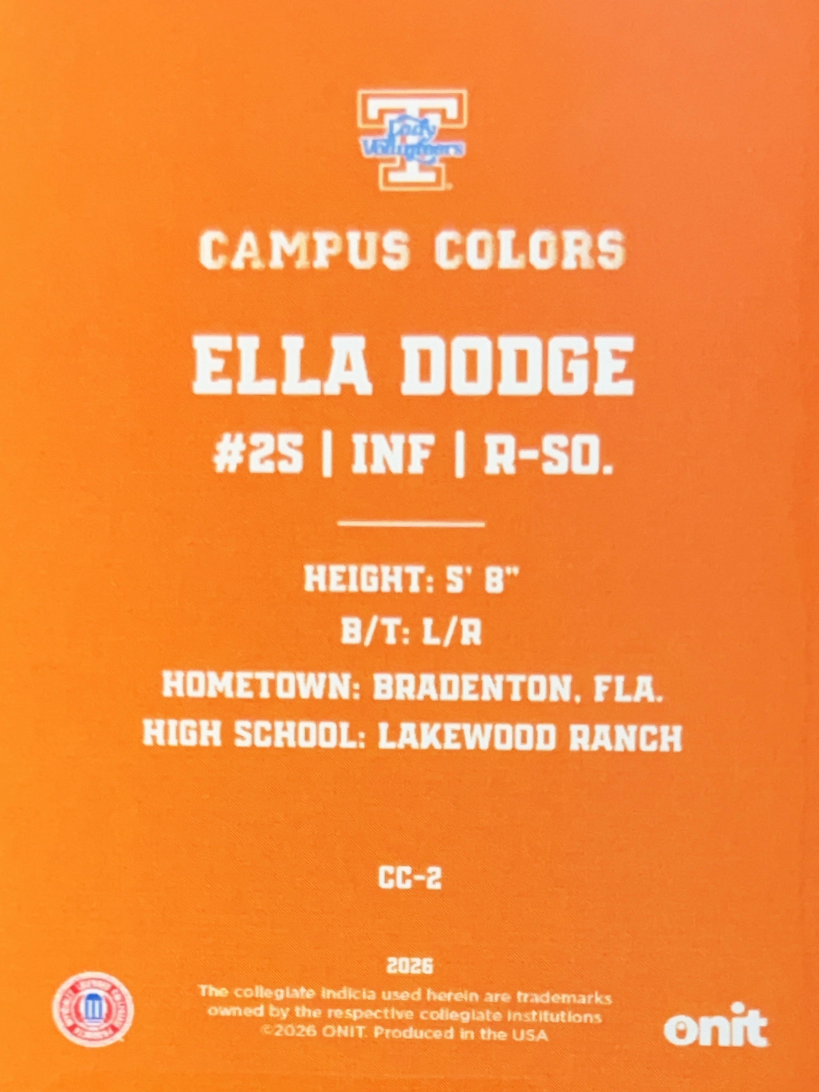 2026 ONIT Campus Colors Ella Dodge #CC-2