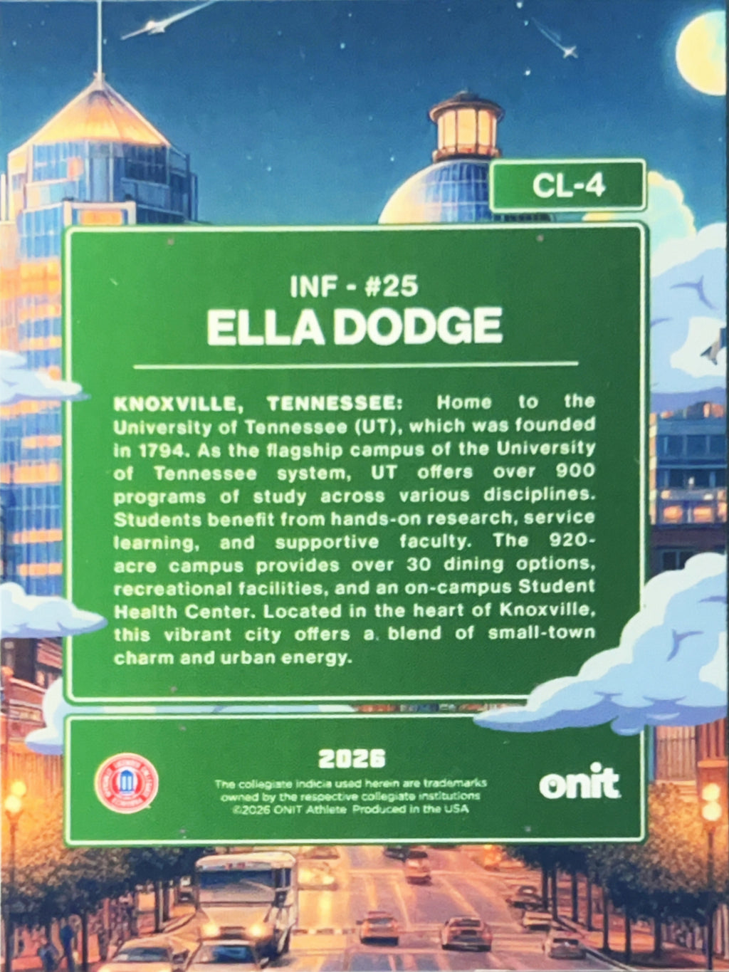 2026 ONIT City Limits Ella Dodge #CL-4 Midnight