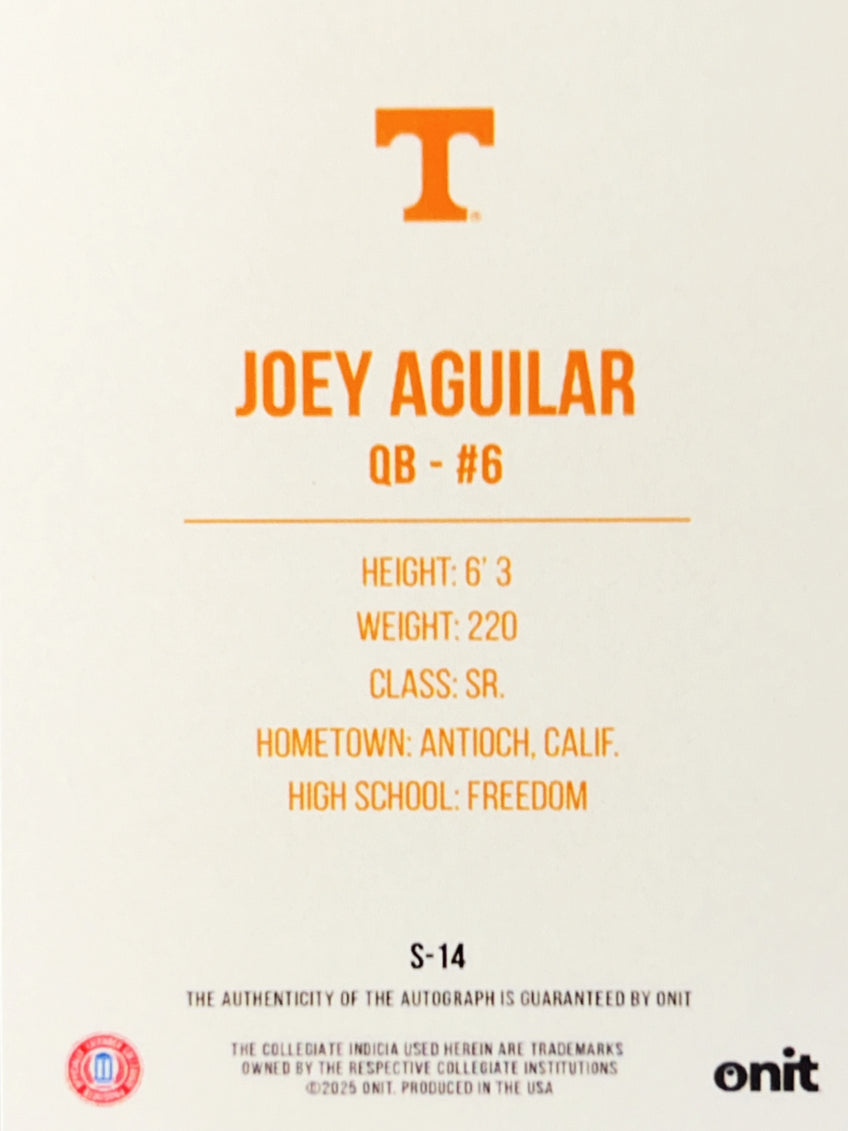 2025 ONIT Signature Series Joey Aguilar #S-14 Circles /75