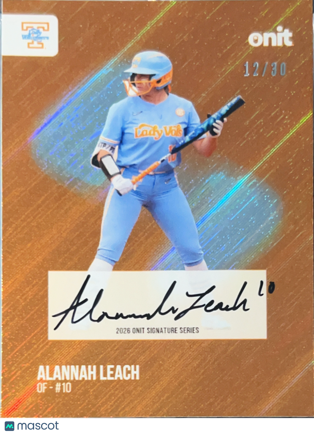 2025 Onit Signature Series Alannah Leach #S-1 Gold /30