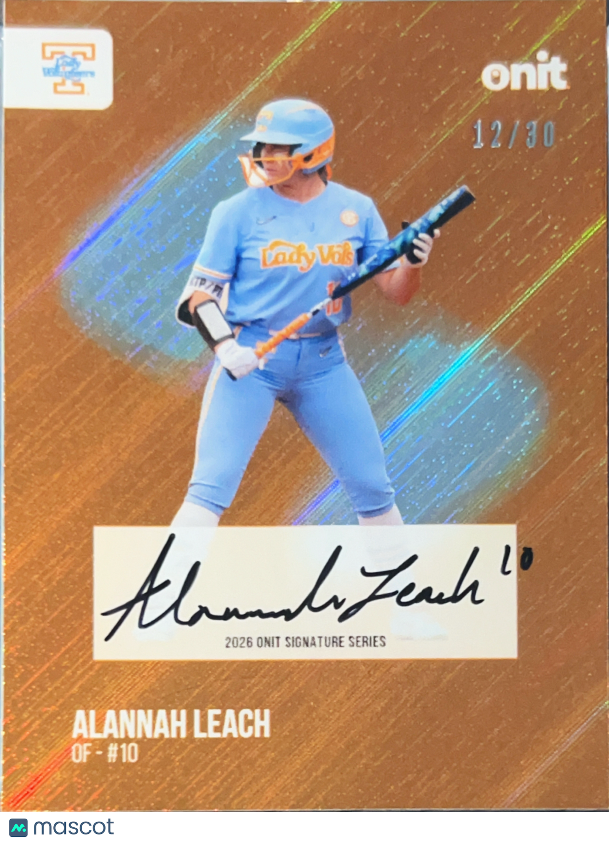2025 Onit Signature Series Alannah Leach #S-1 Gold /30