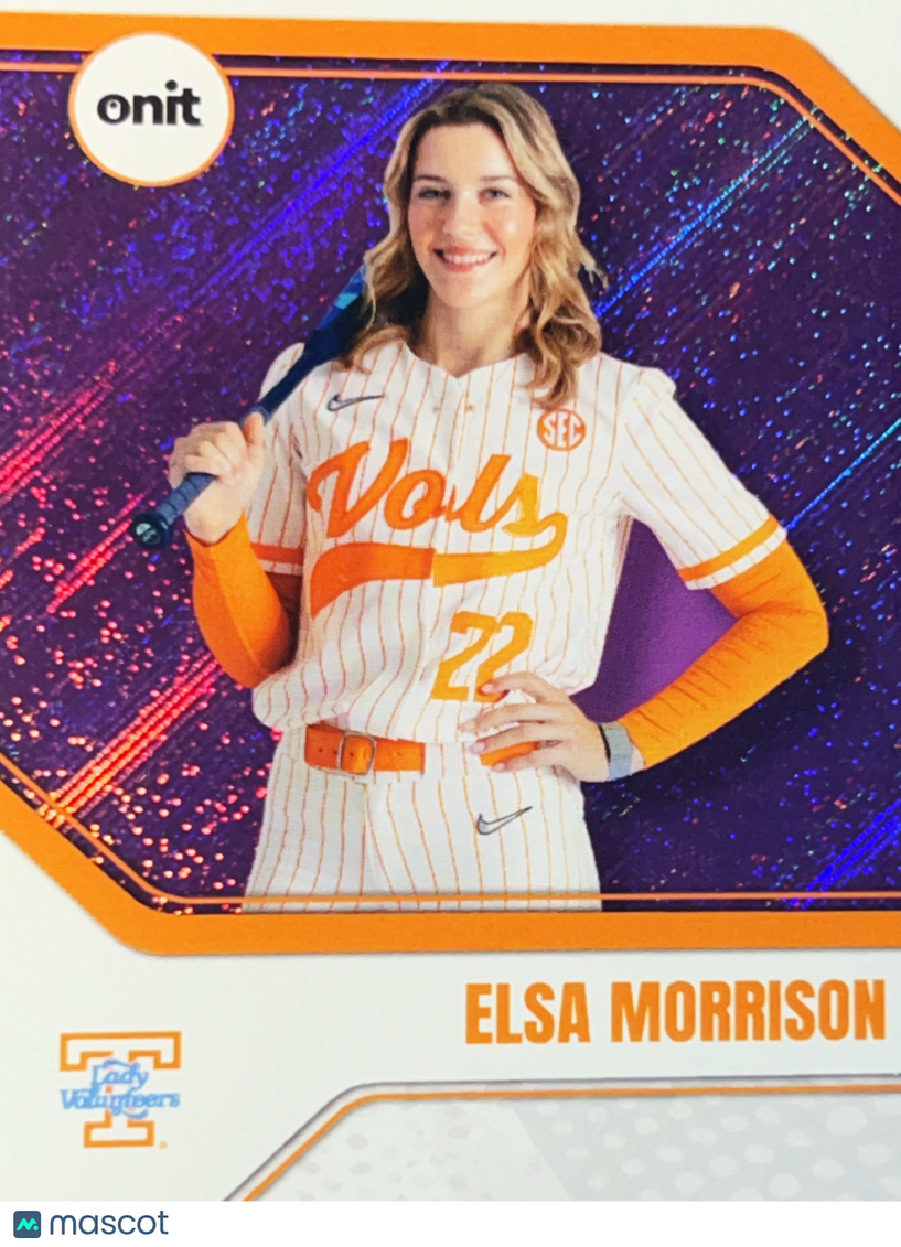 2026 ONIT Tennessee Lady Volunteers Elsa Morrison #B-6 Orange Sparkle