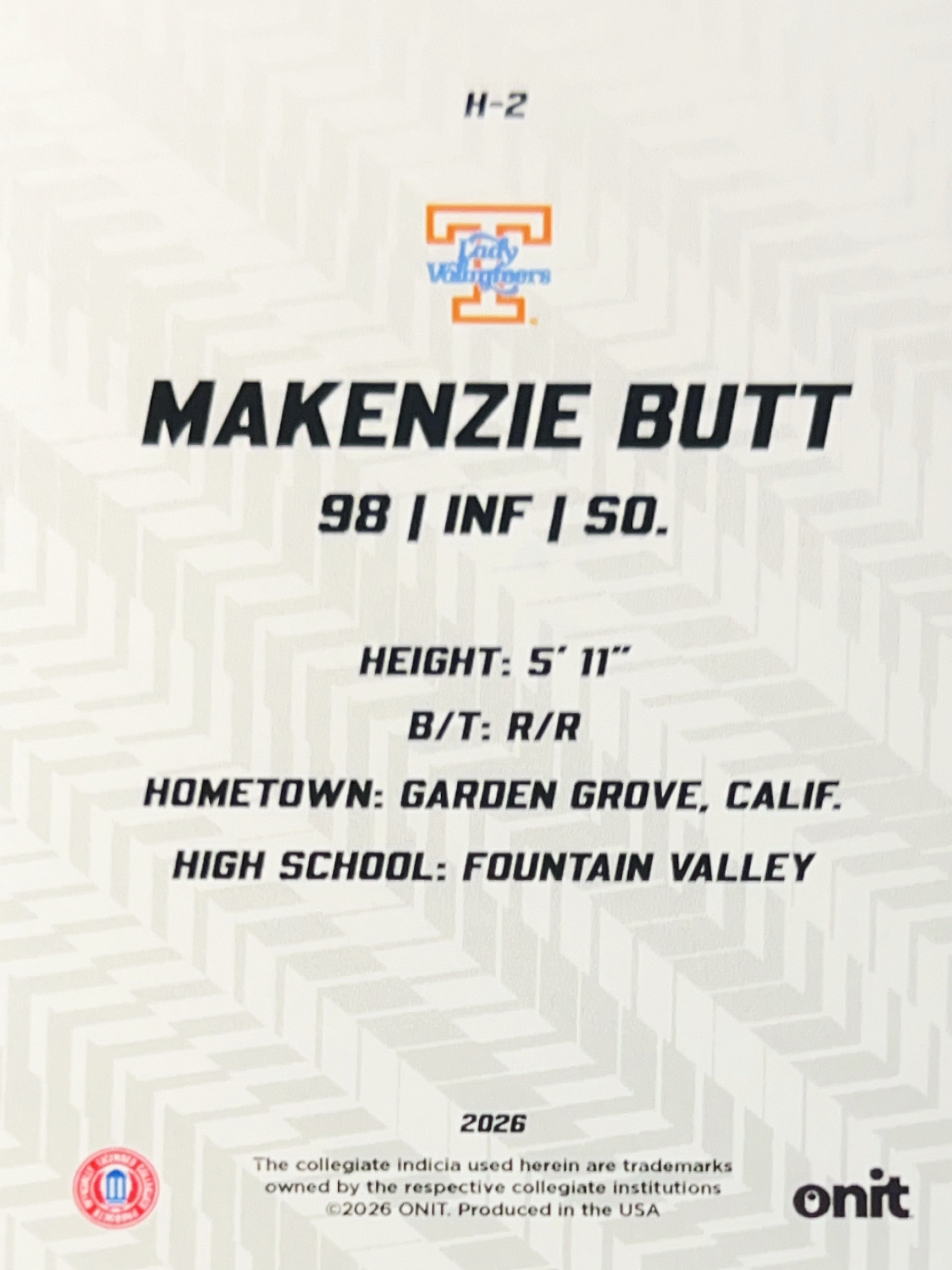 2026 ONIT Hype Makenzie Butt #H-2
