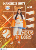 2024 ONIT Campus Colors Makenzie Butt #CC-6 Gold Sparkle