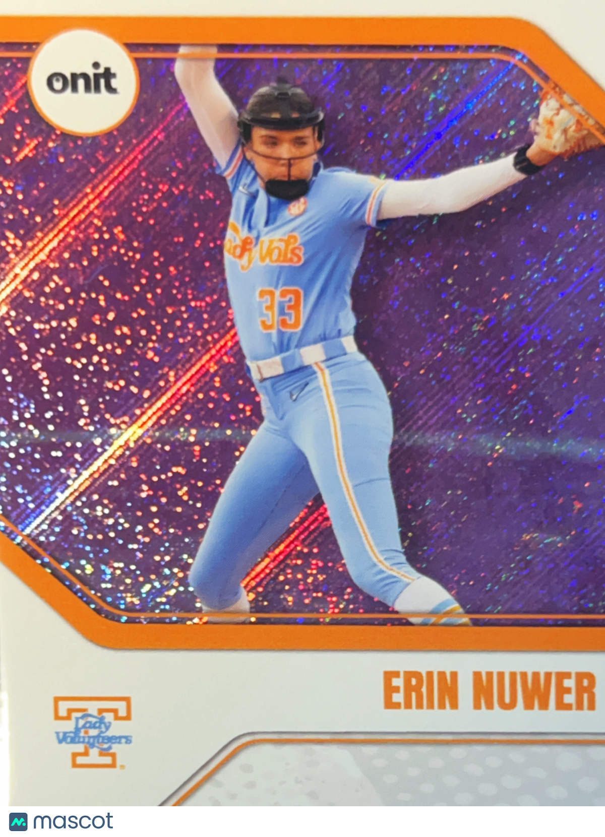 2026 ONIT Tennessee Lady Volunteers Erin Nuwer #B-8 Orange Sparkle