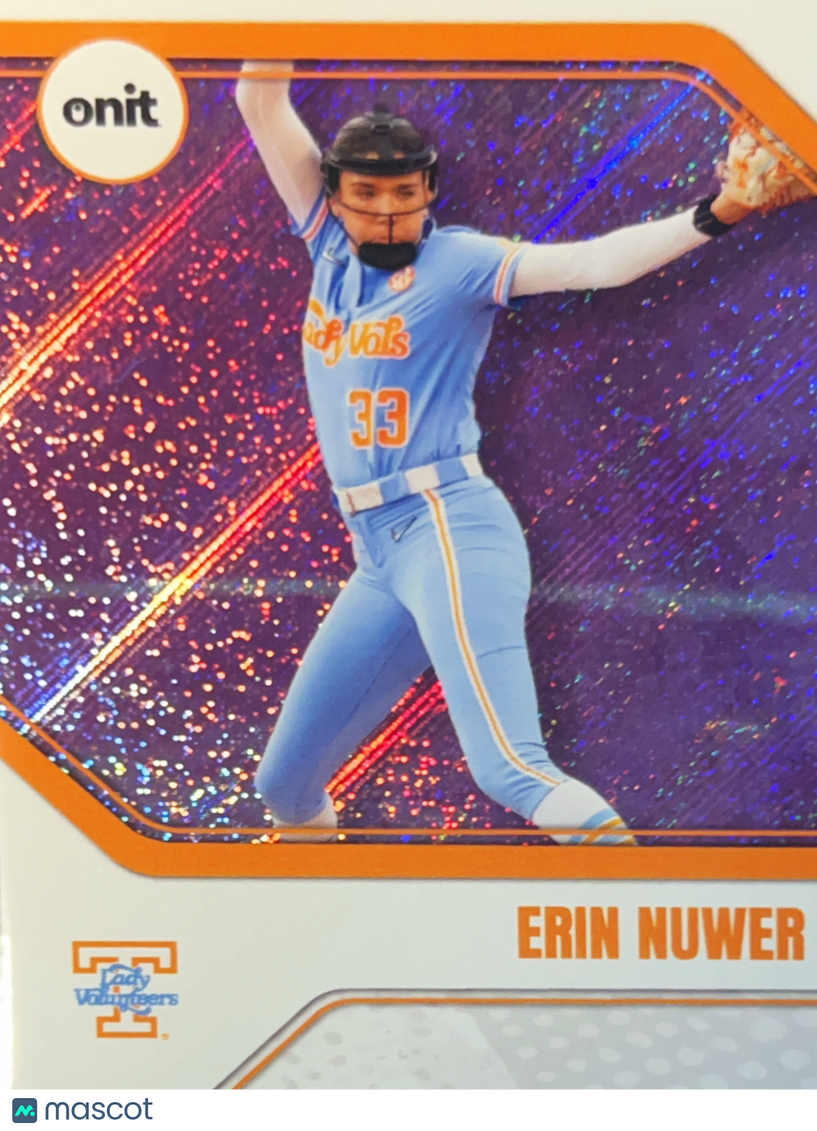 2026 ONIT Tennessee Lady Volunteers Erin Nuwer #B-8 Orange Sparkle